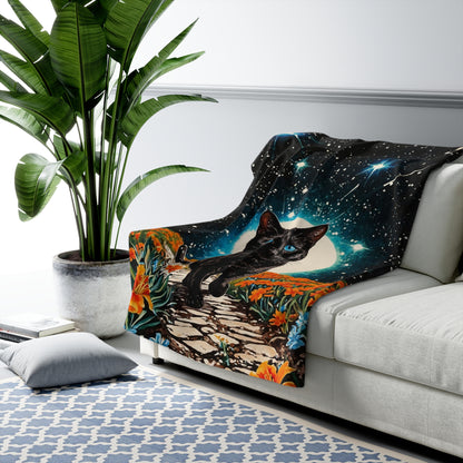 Moonlit Wanderer Fleece Blanket