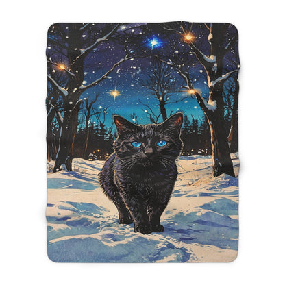 Frostbound Whiskers Fleece Blanket