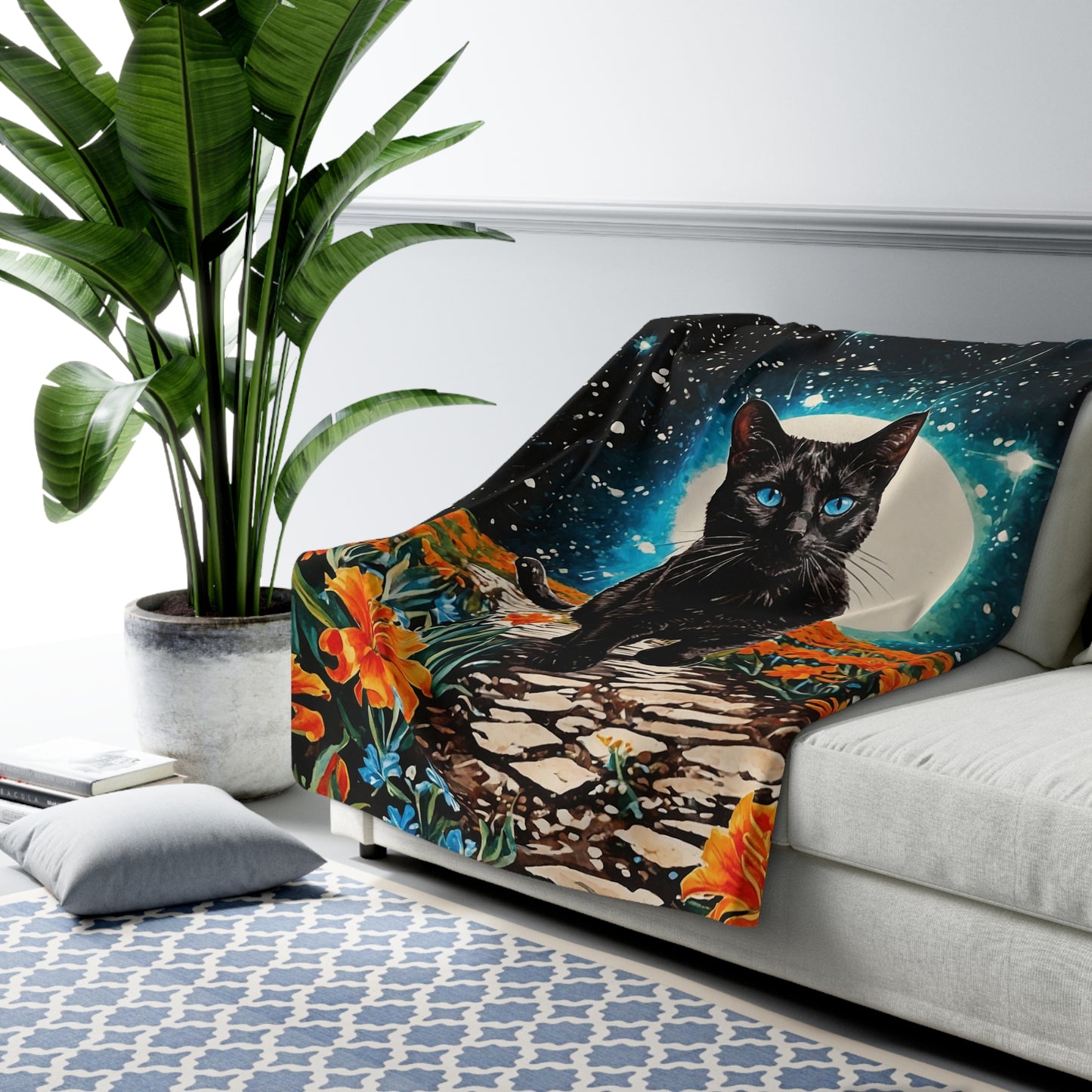 Moonlit Wanderer Fleece Blanket