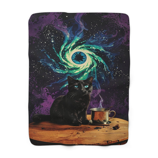 Galactic Mocha Nights Fleece Blanket