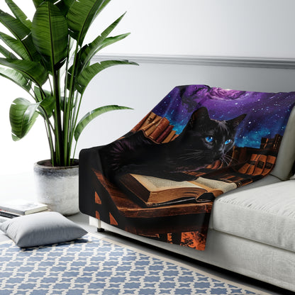 The Astral Library Fleece Blanket